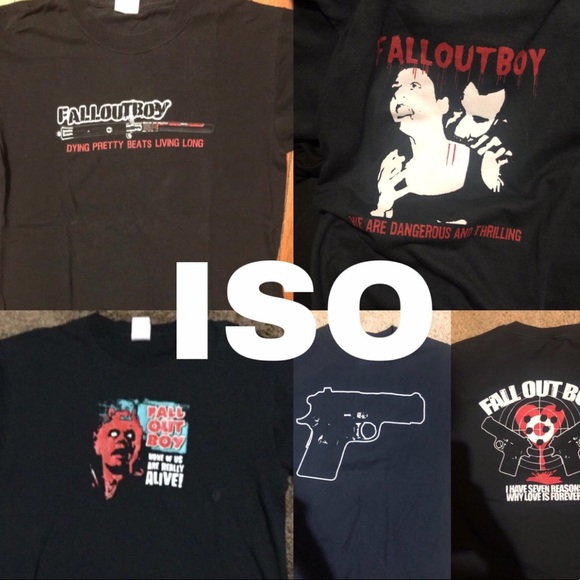 ISO OLD FALL OUT BOY SHIRTS - Picture 1 of 2